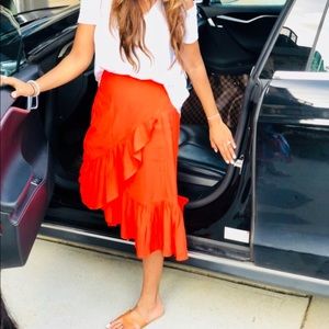 NWT Salmon fiesta skirt
